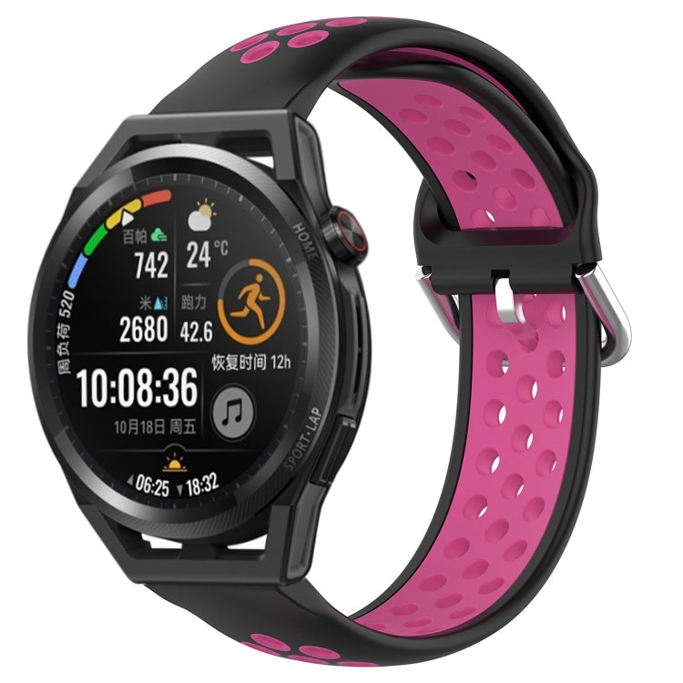 For Huawei Watch GT Runner 22mm Perforated Breathable Sports Silicone Watch Band