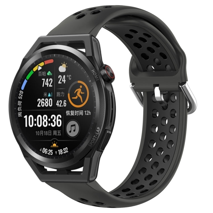 For Huawei Watch GT Runner 22mm Perforated Breathable Sports Silicone Watch Band