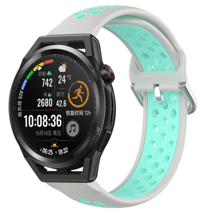 For Huawei Watch GT Runner 22mm Perforated Breathable Sports Silicone Watch Band