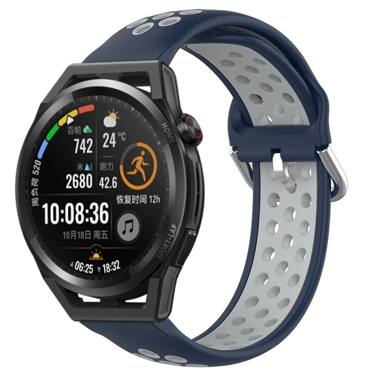 For Huawei Watch GT Runner 22mm Perforated Breathable Sports Silicone Watch Band
