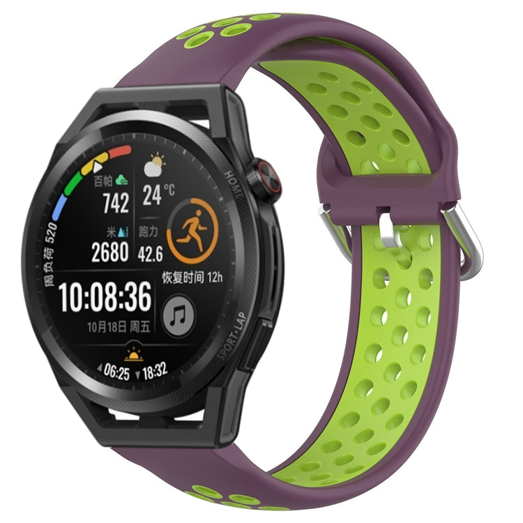 For Huawei Watch GT Runner 22mm Perforated Breathable Sports Silicone Watch Band
