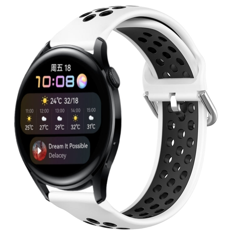 For Huawei Watch 3 22mm Perforated Breathable Sports Silicone Watch Band