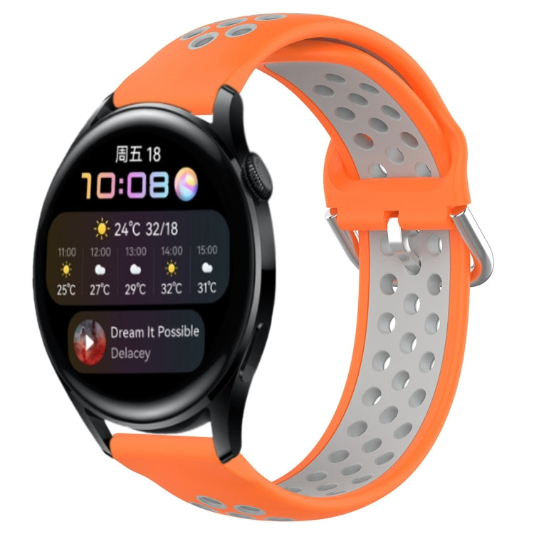 For Huawei Watch 3 22mm Perforated Breathable Sports Silicone Watch Band