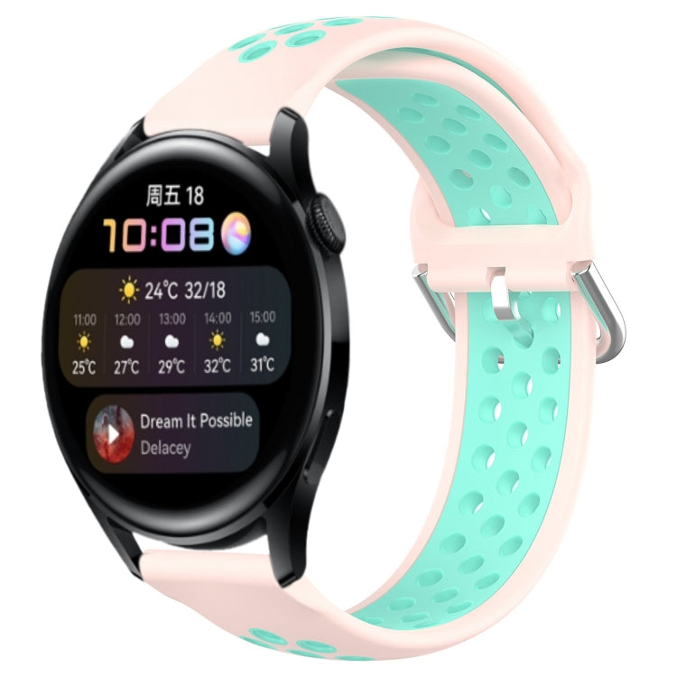 For Huawei Watch 3 22mm Perforated Breathable Sports Silicone Watch Band