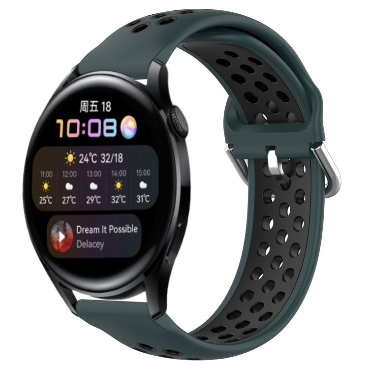 For Huawei Watch 3 22mm Perforated Breathable Sports Silicone Watch Band