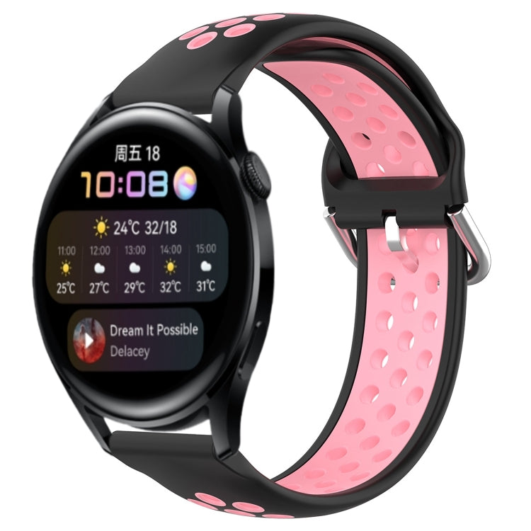 For Huawei Watch 3 22mm Perforated Breathable Sports Silicone Watch Band