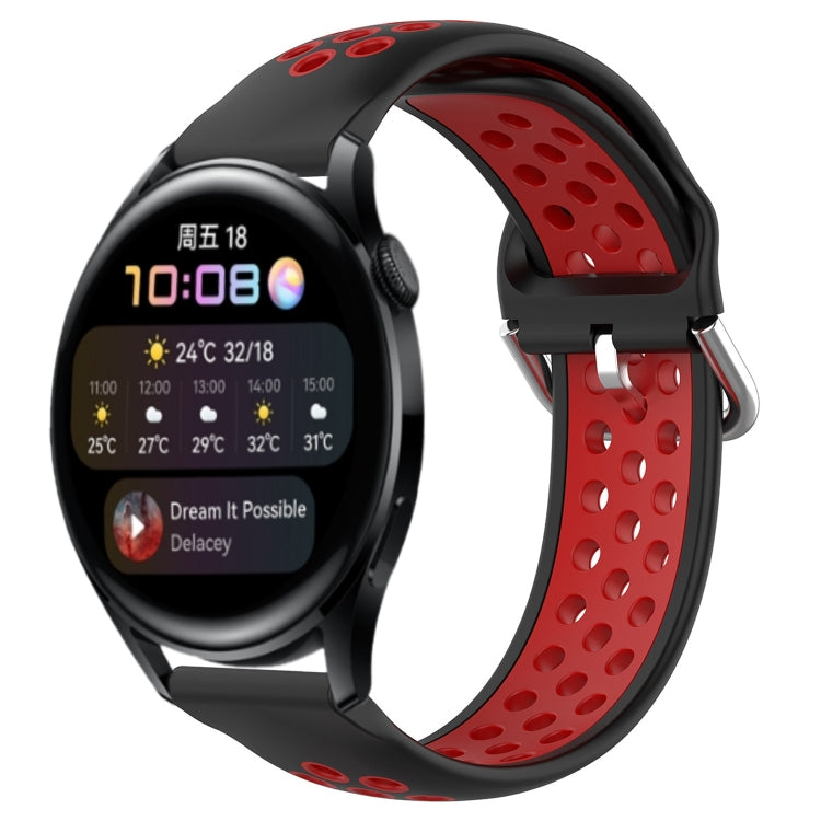 For Huawei Watch 3 22mm Perforated Breathable Sports Silicone Watch Band