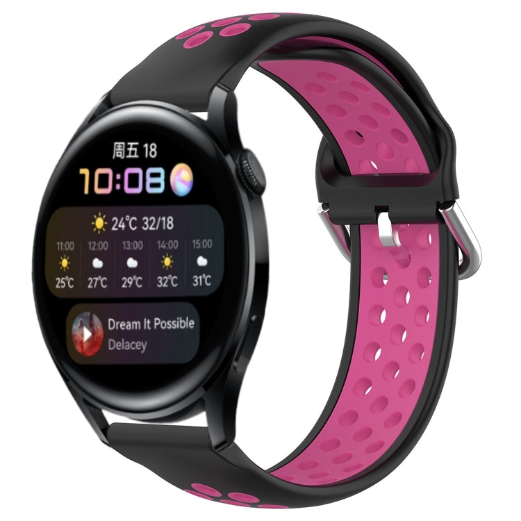 For Huawei Watch 3 22mm Perforated Breathable Sports Silicone Watch Band