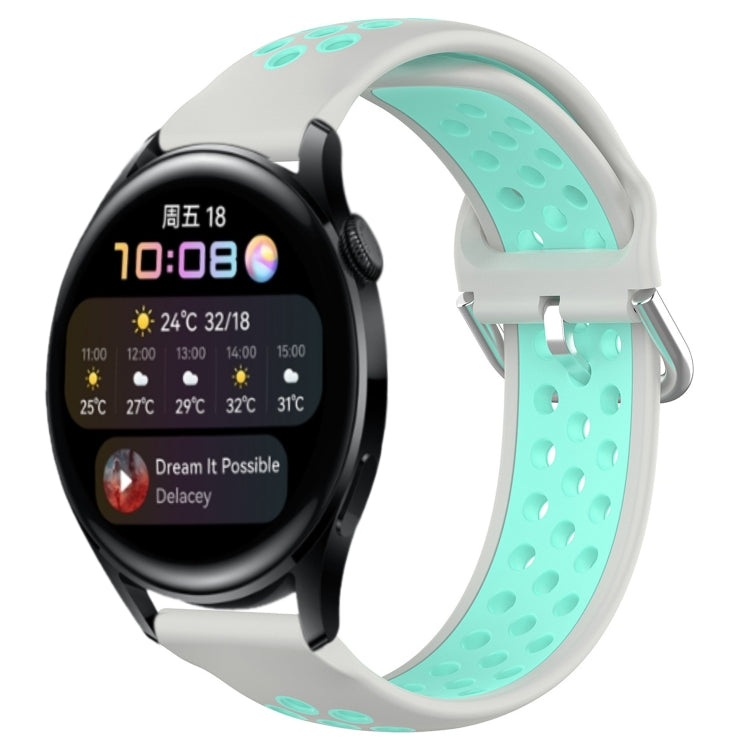 For Huawei Watch 3 22mm Perforated Breathable Sports Silicone Watch Band