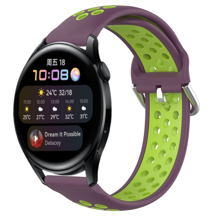 For Huawei Watch 3 22mm Perforated Breathable Sports Silicone Watch Band