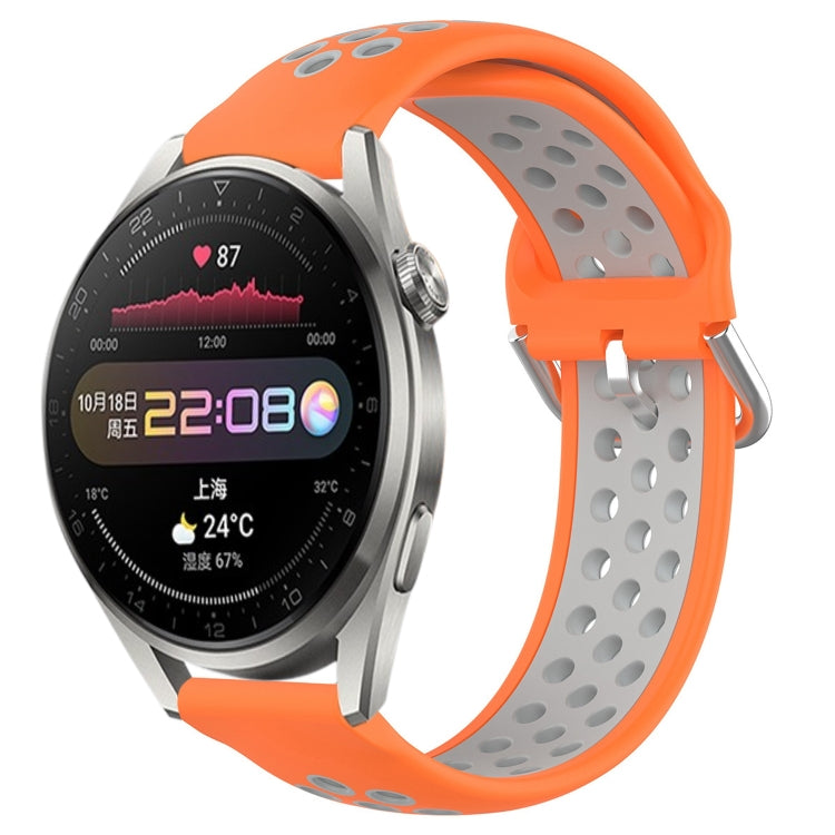 For Huawei Watch 3 Pro 22mm Perforated Breathable Sports Silicone Watch Band