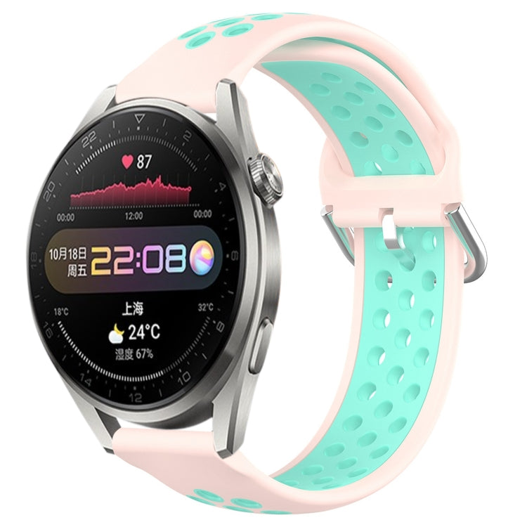 For Huawei Watch 3 Pro 22mm Perforated Breathable Sports Silicone Watch Band