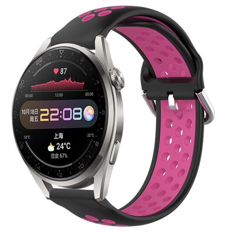 For Huawei Watch 3 Pro 22mm Perforated Breathable Sports Silicone Watch Band