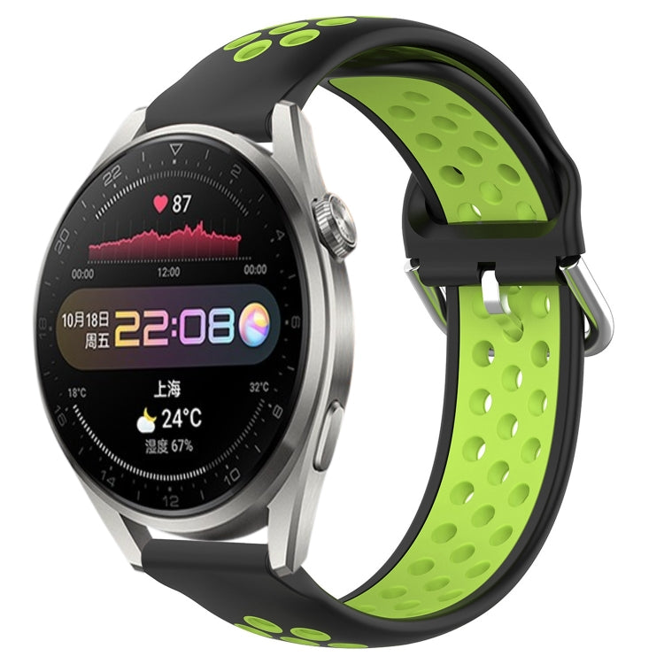 For Huawei Watch 3 Pro 22mm Perforated Breathable Sports Silicone Watch Band