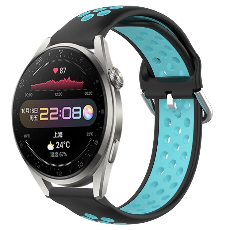 For Huawei Watch 3 Pro 22mm Perforated Breathable Sports Silicone Watch Band