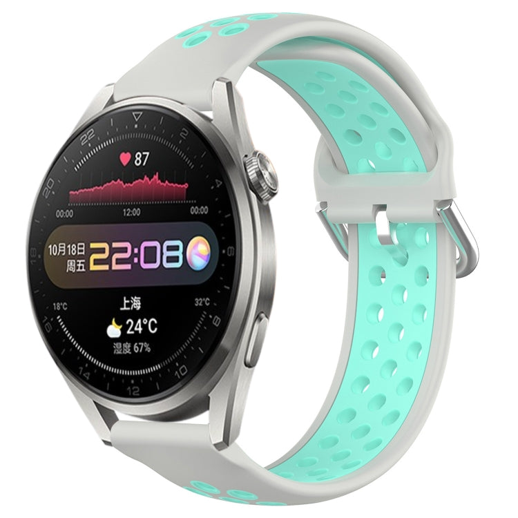 For Huawei Watch 3 Pro 22mm Perforated Breathable Sports Silicone Watch Band