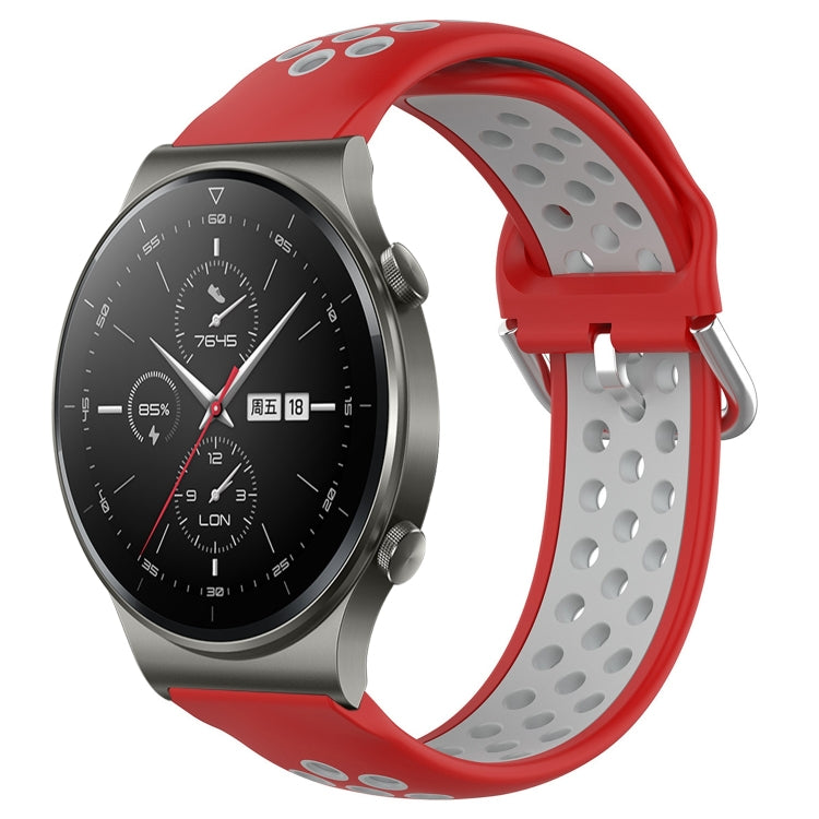 For Huawei GT2 Pro 22mm Perforated Breathable Sports Silicone Watch Band