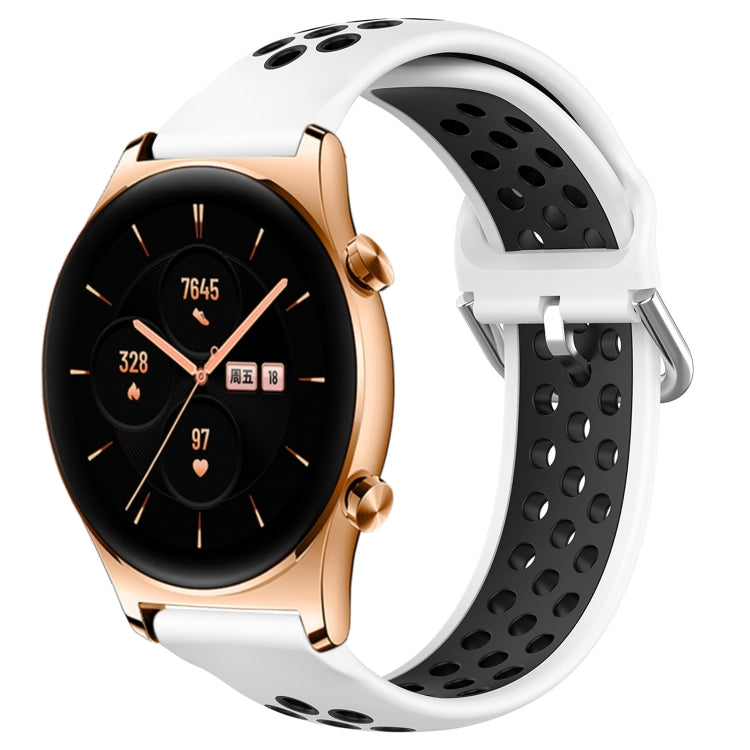 For Honor Watch GS 3 22mm Perforated Breathable Sports Silicone Watch Band