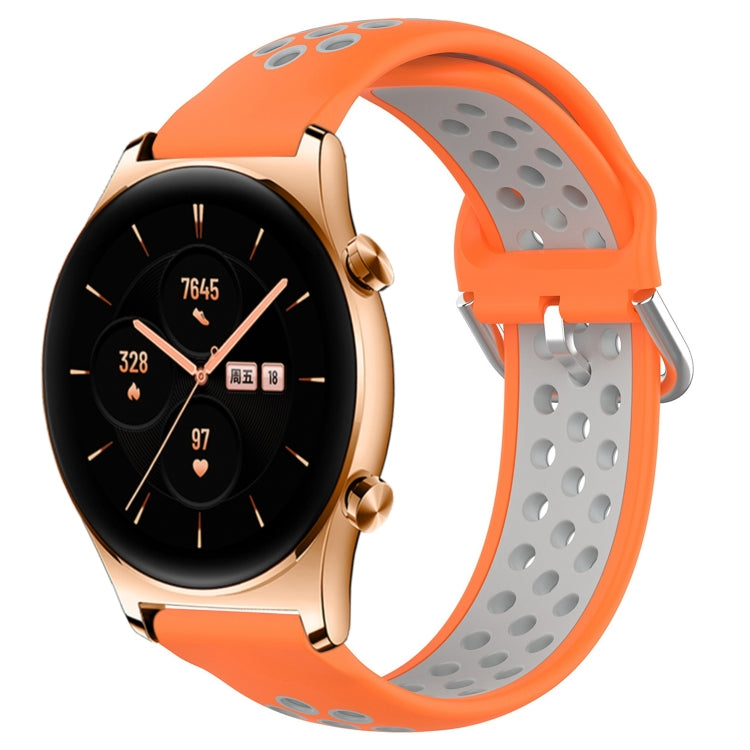 For Honor Watch GS 3 22mm Perforated Breathable Sports Silicone Watch Band