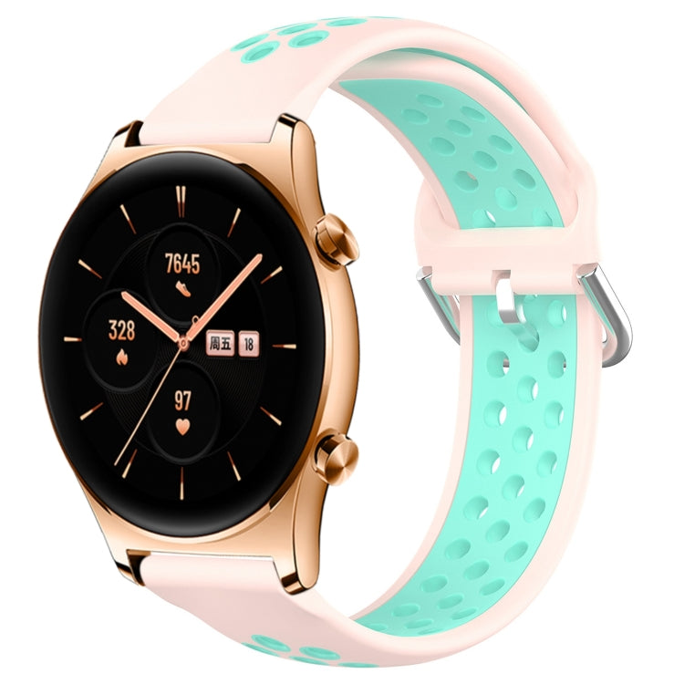 For Honor Watch GS 3 22mm Perforated Breathable Sports Silicone Watch Band