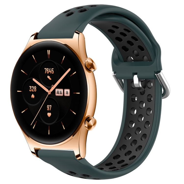 For Honor Watch GS 3 22mm Perforated Breathable Sports Silicone Watch Band