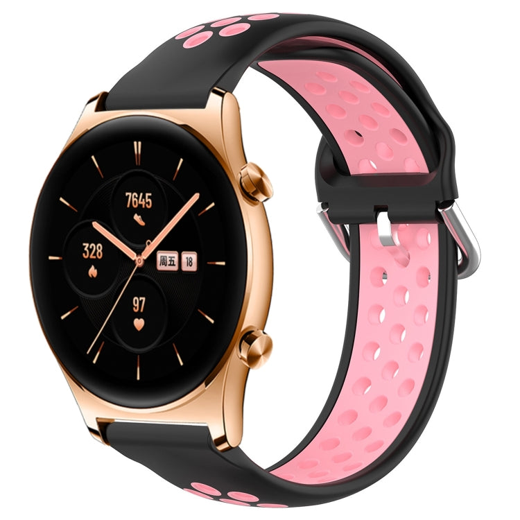 For Honor Watch GS 3 22mm Perforated Breathable Sports Silicone Watch Band