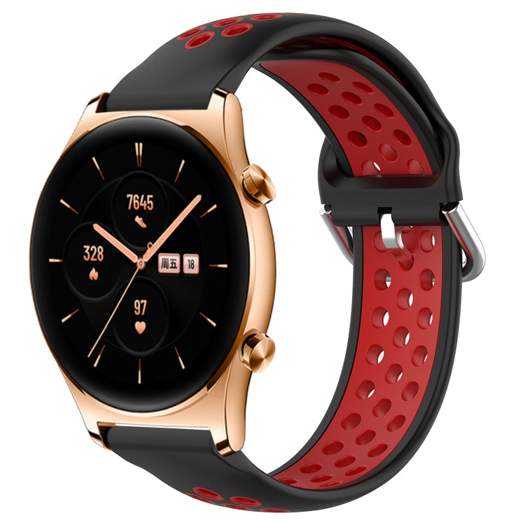 For Honor Watch GS 3 22mm Perforated Breathable Sports Silicone Watch Band