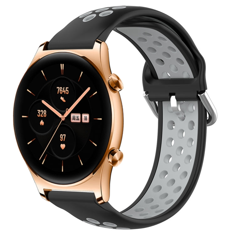 For Honor Watch GS 3 22mm Perforated Breathable Sports Silicone Watch Band