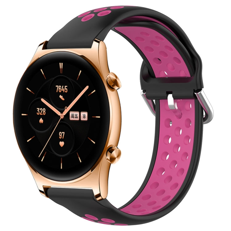 For Honor Watch GS 3 22mm Perforated Breathable Sports Silicone Watch Band