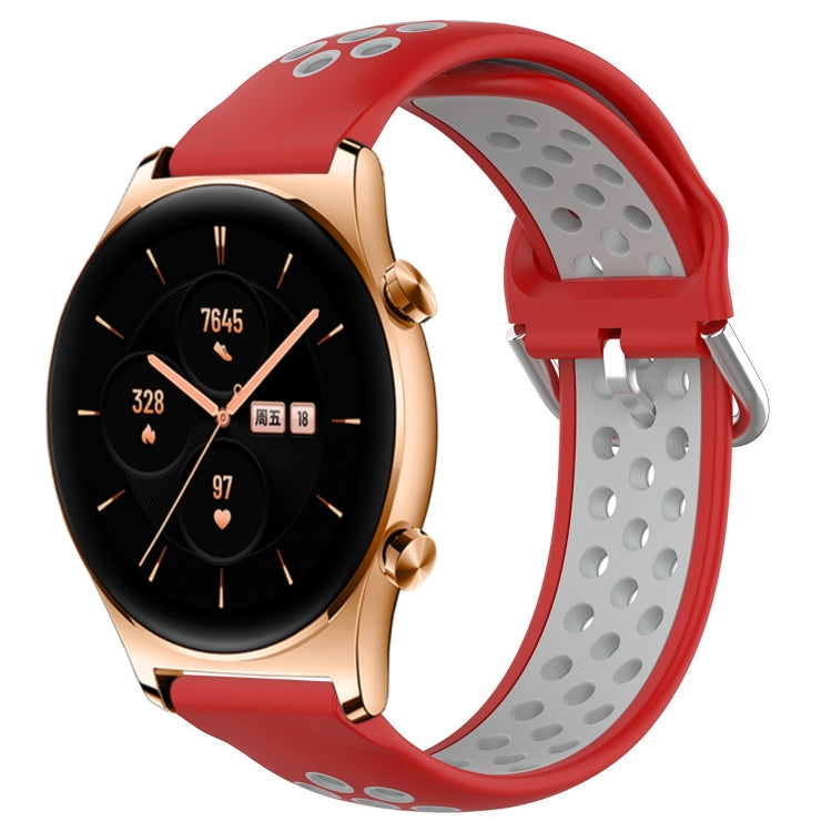 For Honor Watch GS 3 22mm Perforated Breathable Sports Silicone Watch Band