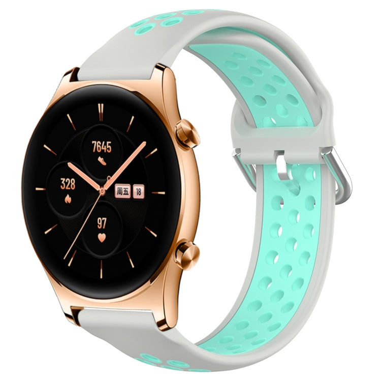 For Honor Watch GS 3 22mm Perforated Breathable Sports Silicone Watch Band