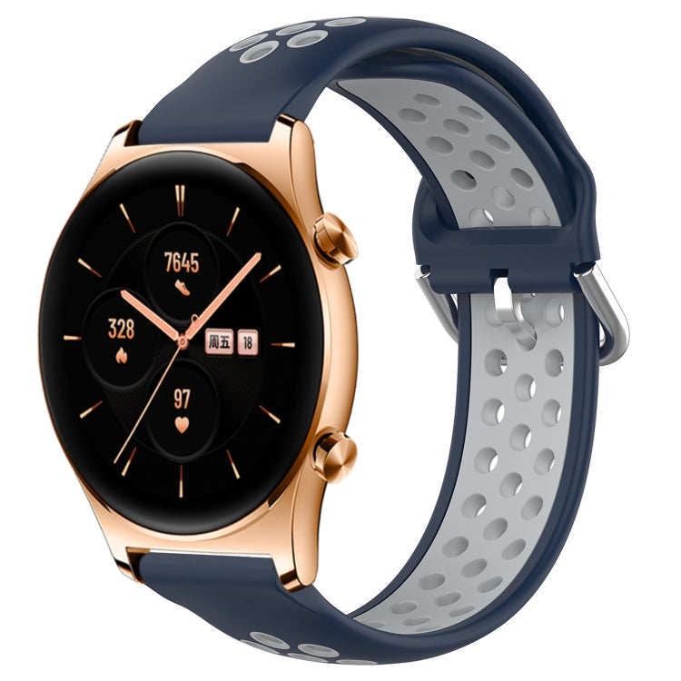 For Honor Watch GS 3 22mm Perforated Breathable Sports Silicone Watch Band