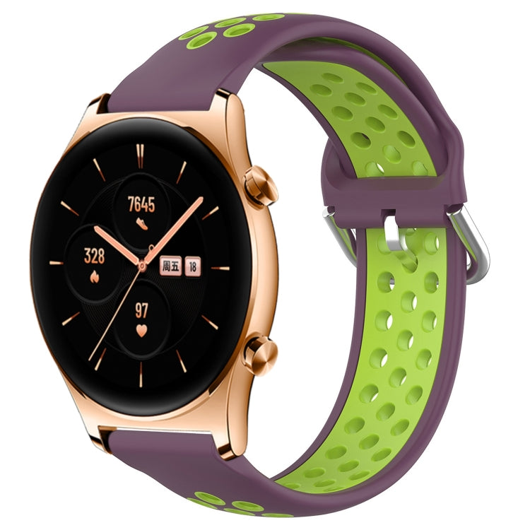 For Honor Watch GS 3 22mm Perforated Breathable Sports Silicone Watch Band