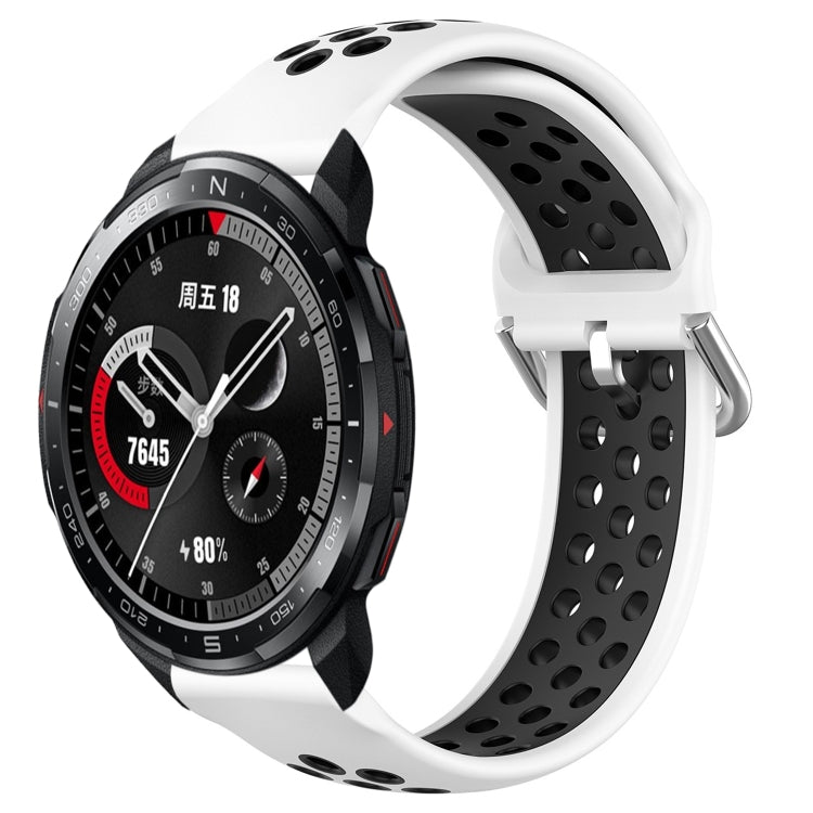 For Honor Watch GS Pro 22mm Perforated Breathable Sports Silicone Watch Band