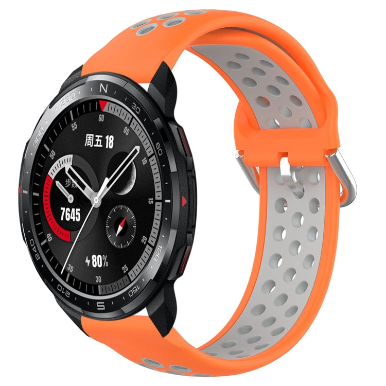 For Honor Watch GS Pro 22mm Perforated Breathable Sports Silicone Watch Band