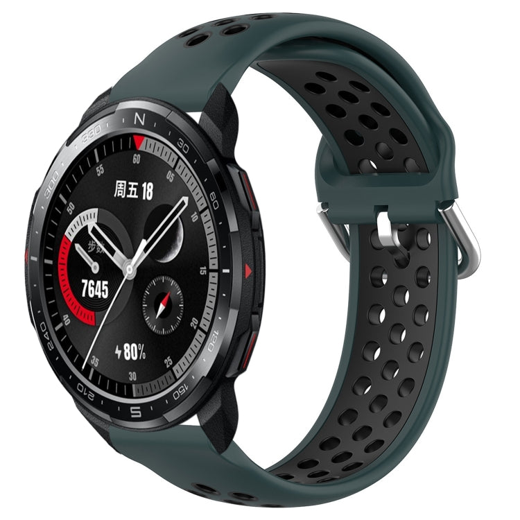 For Honor Watch GS Pro 22mm Perforated Breathable Sports Silicone Watch Band