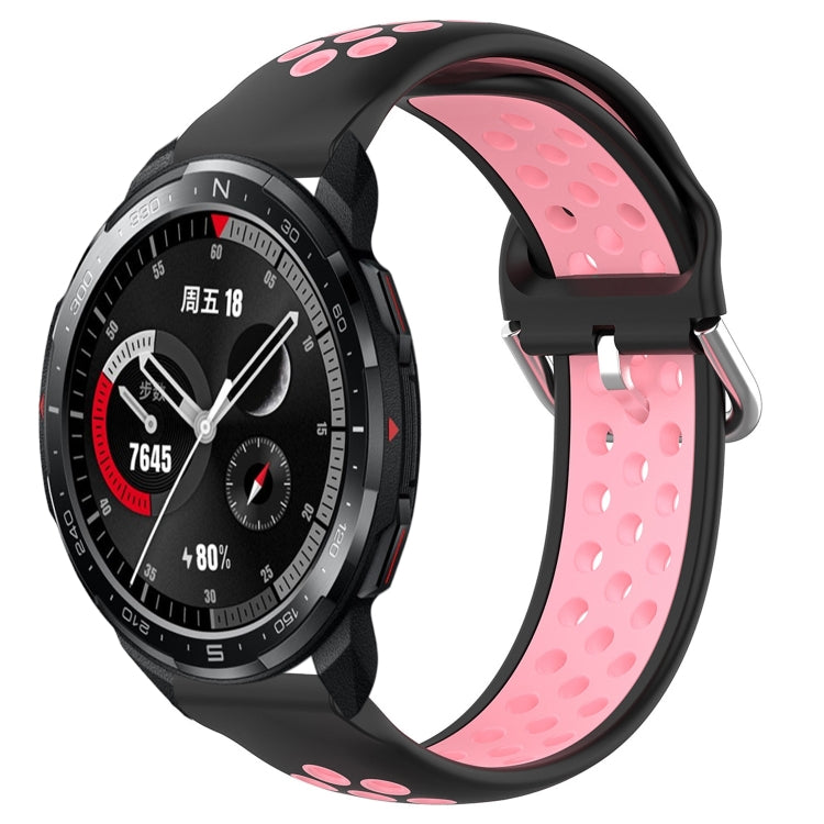 For Honor Watch GS Pro 22mm Perforated Breathable Sports Silicone Watch Band