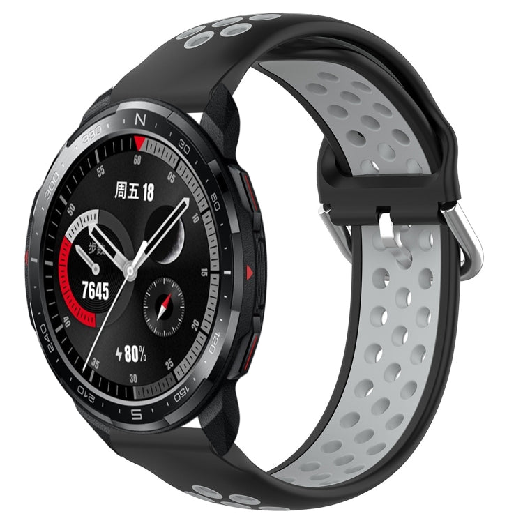For Honor Watch GS Pro 22mm Perforated Breathable Sports Silicone Watch Band
