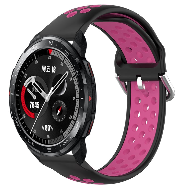 For Honor Watch GS Pro 22mm Perforated Breathable Sports Silicone Watch Band