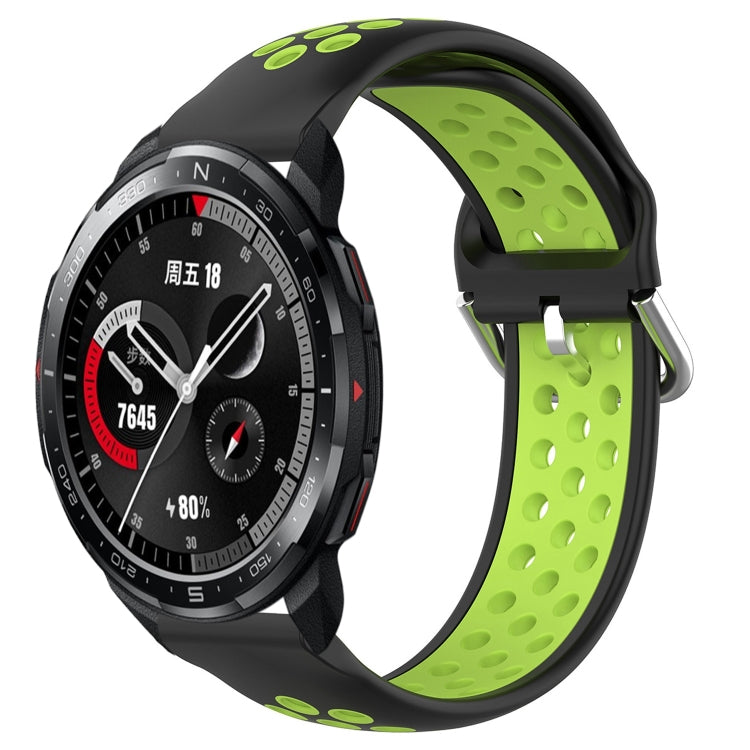 For Honor Watch GS Pro 22mm Perforated Breathable Sports Silicone Watch Band