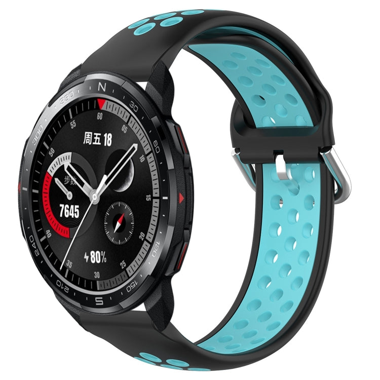 For Honor Watch GS Pro 22mm Perforated Breathable Sports Silicone Watch Band