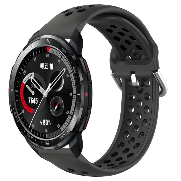 For Honor Watch GS Pro 22mm Perforated Breathable Sports Silicone Watch Band