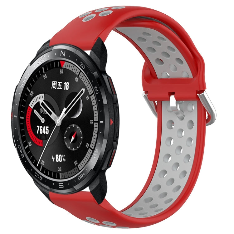 For Honor Watch GS Pro 22mm Perforated Breathable Sports Silicone Watch Band