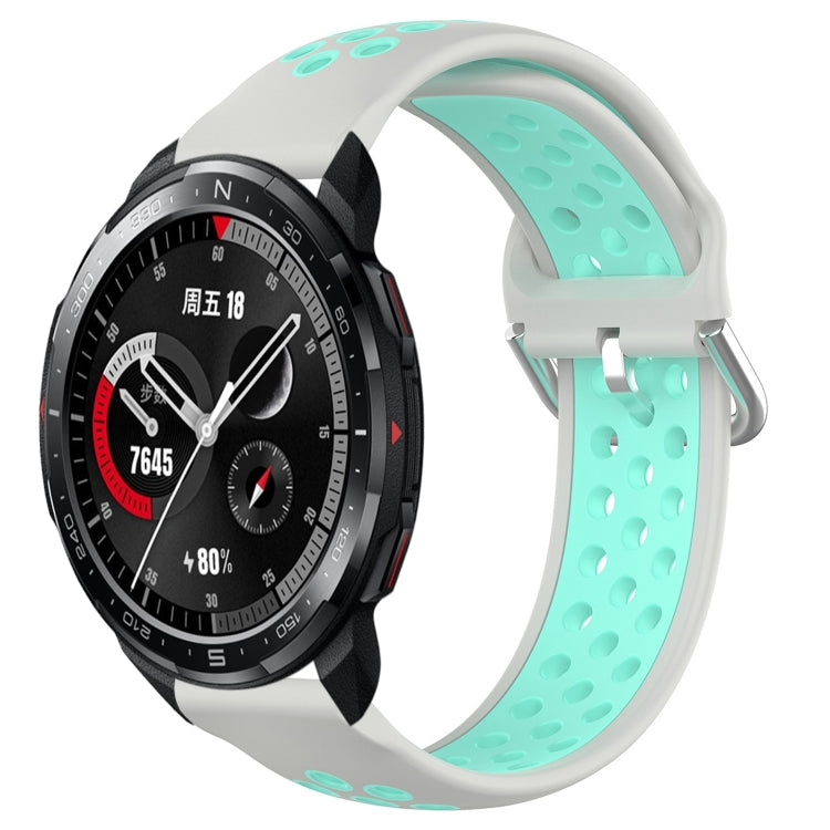 For Honor Watch GS Pro 22mm Perforated Breathable Sports Silicone Watch Band