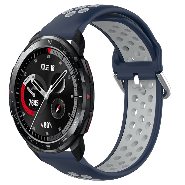 For Honor Watch GS Pro 22mm Perforated Breathable Sports Silicone Watch Band