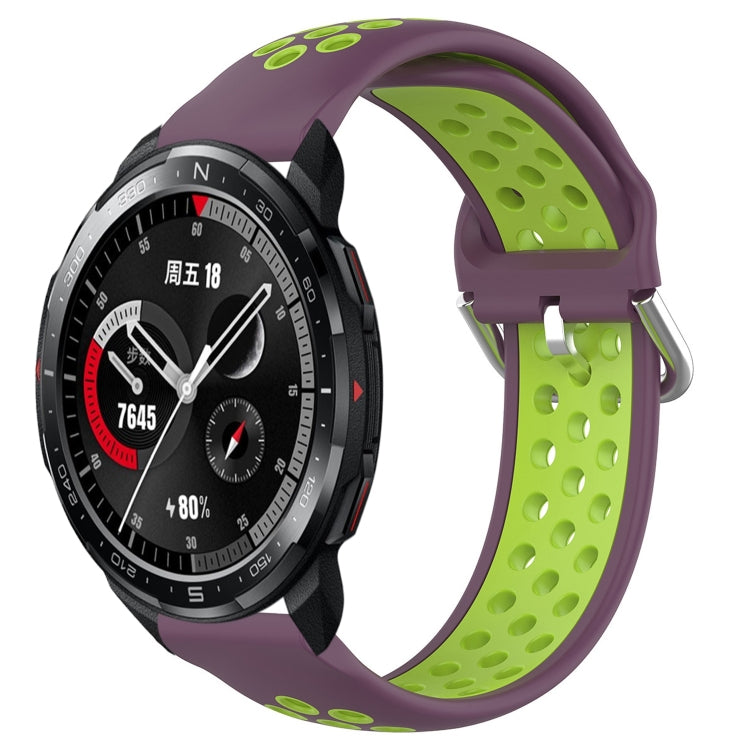 For Honor Watch GS Pro 22mm Perforated Breathable Sports Silicone Watch Band