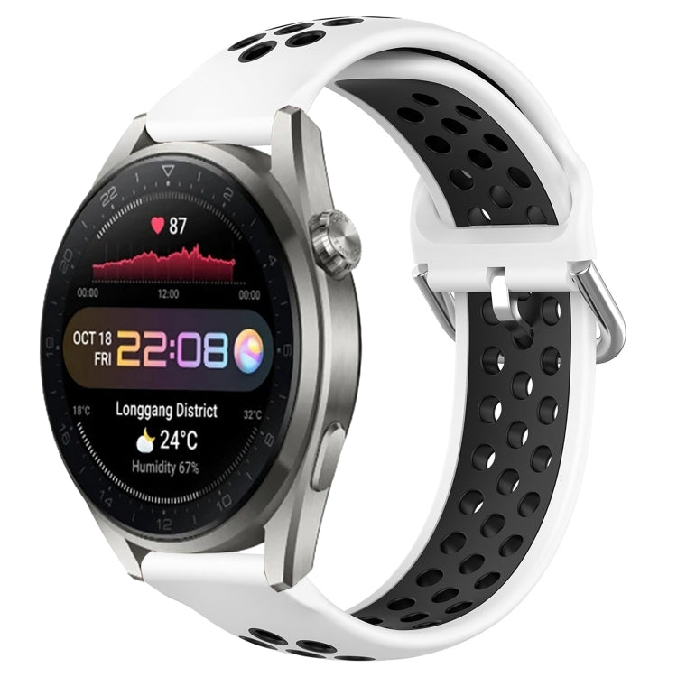 For Huawei Watch 3 Pro New 22mm Perforated Breathable Sports Silicone Watch Band