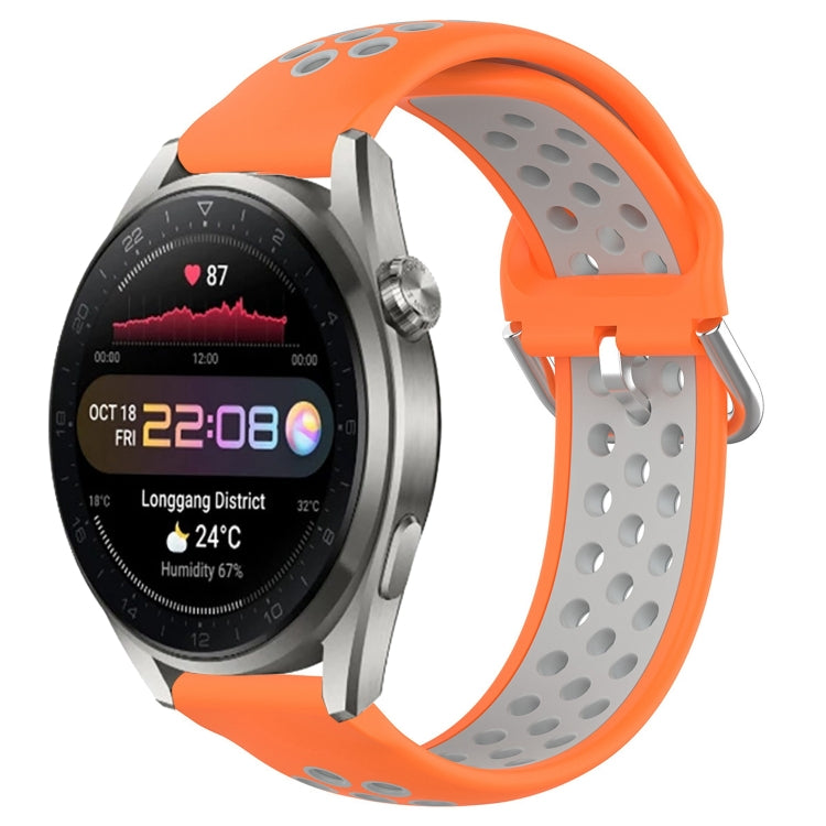 For Huawei Watch 3 Pro New 22mm Perforated Breathable Sports Silicone Watch Band