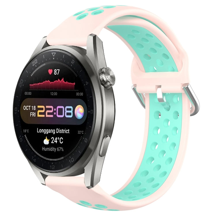 For Huawei Watch 3 Pro New 22mm Perforated Breathable Sports Silicone Watch Band