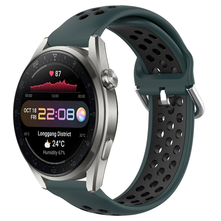 For Huawei Watch 3 Pro New 22mm Perforated Breathable Sports Silicone Watch Band